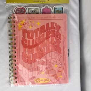 Clueless 30th Anniversary Journal 96 Sheets with Stickers Pink Spiral Notebook